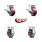 Service Caster 4 Inch Kingpinless Poly on Aluminum Wheel Caster Brakes 2 Rigid SCC, 2PK SCC-KP30S420-PAR-SLB-2-R-2 - alternate 4